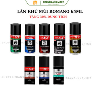  LĂN KHỬ MÙI ROMANO CLASSIC  ATTITUDE  FORCE  GENTLEMEN  GRANDIOSE  VIP 65ML 