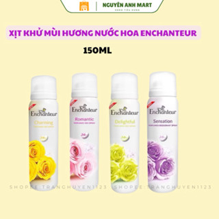  Xịt khử mùi Enchanteur Hương Nước Hoa Charming Delightful Romantic 150ml 