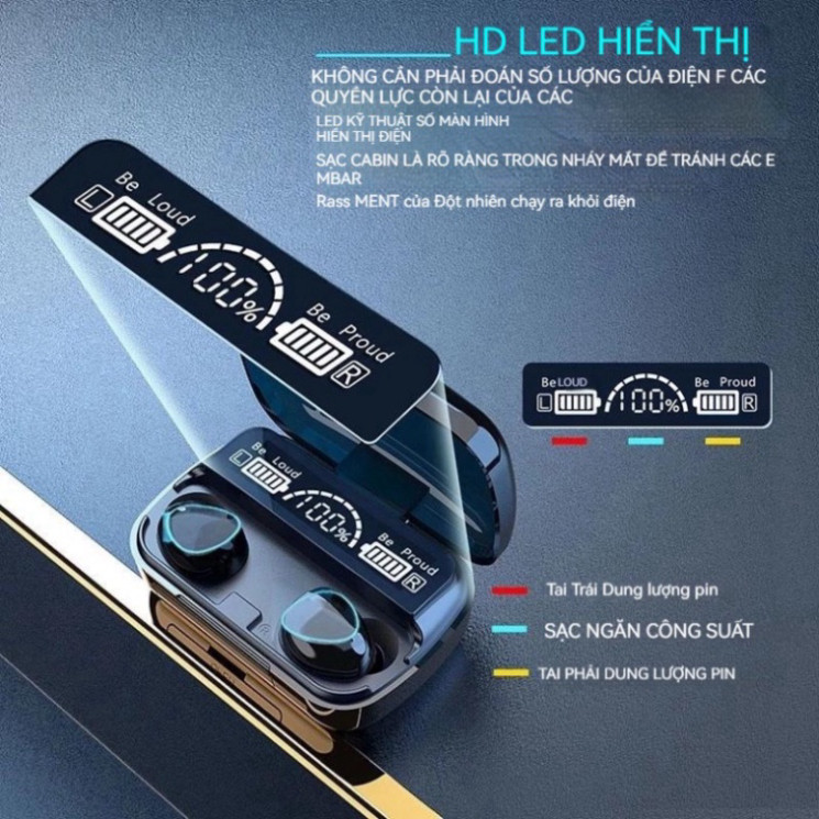 Tai Nghe Bluetooth M10 Pro Tai Nghe Không Dây M10 Pro phiên bản nâng cấp dung lượng pin cực lớn