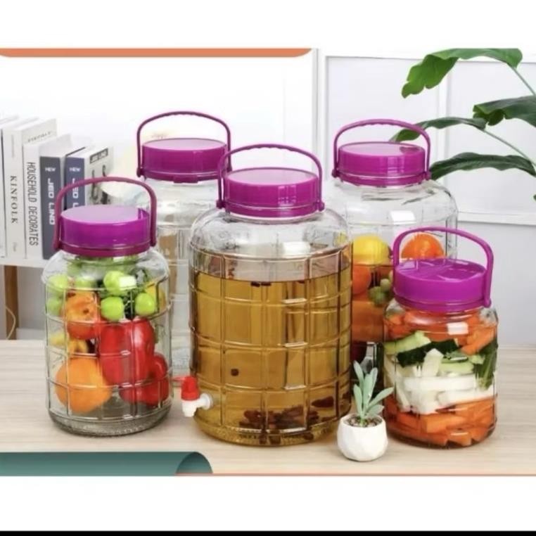 Bình Ngâm Rượu Thủy Tinh có Quai Xách(HÀNG LOẠI 1 Dày Đẹp) đủ ZIZE TỪ 3L ĐẾN 20L *BAO BỂ VỠ*