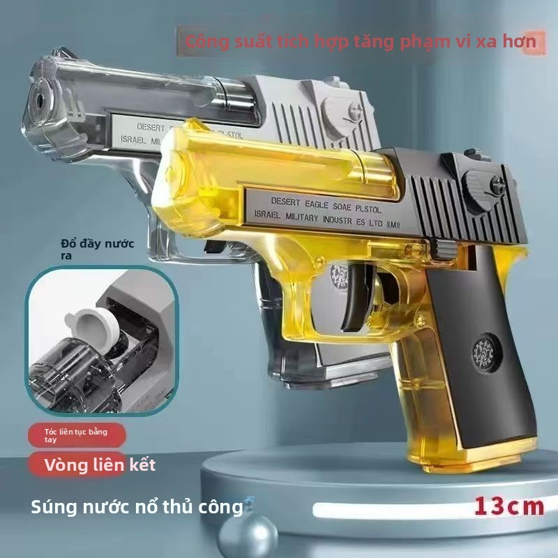 Súng nước đồ chơi Desert Eagle, súng nước cơ khí lặp lại, phun nước, đồ chơi súng cho bé trai, đồ ch