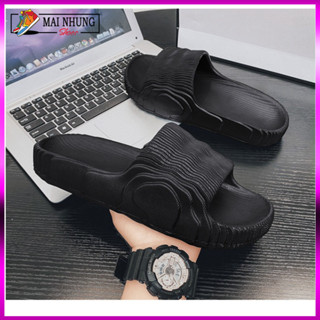 Dép Đúc Sile Đàn Hồi Tốt Êm Không Lún nguyên khối Vân gỗ quai ngang nam nữ Bền Đẹp Có Đế Chống Trơn Trượt