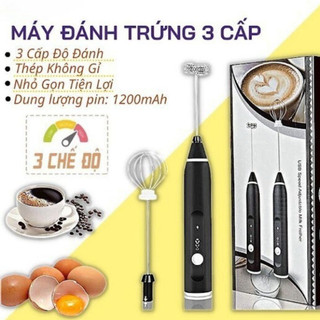  Máy Đánh Bọt Cafe Cầm Tay Không Dây Chính Hãng 3 Cấp Độ Hỗ Trợ Sạc Pin - PTLUXURY 