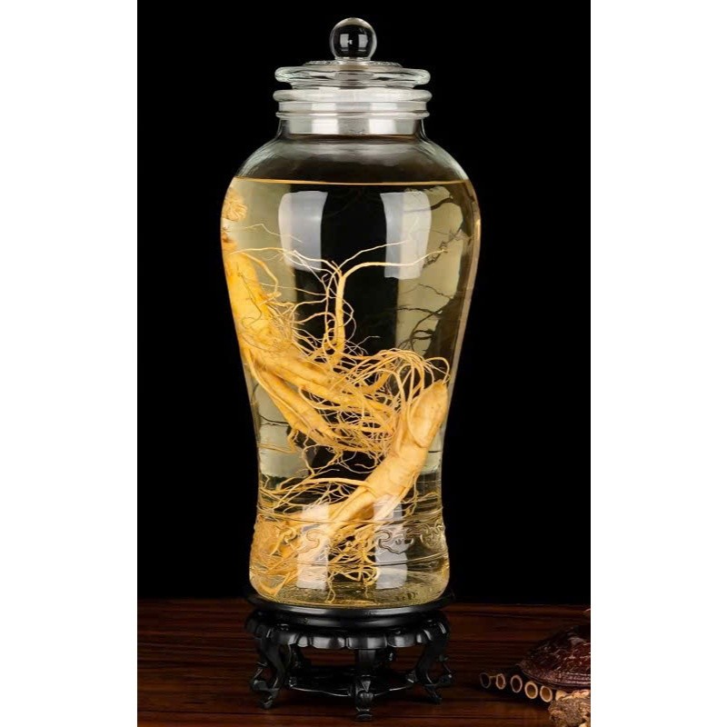 Bình ngâm rượu thuỷ tinh dáng sâm chân mây 5L 8L 10L 15L cao cấp (Không van)