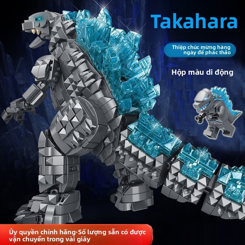 Tương thích với LEGO, Godzilla cơ khí toàn thân có thể di chuyển8Đồ chơi lắp ráp mecha6Đến12Tuổi
