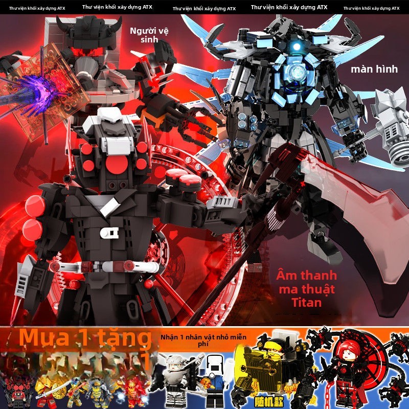 Tương thích với LEGO Astronomical Grim Reaper Titan Speaker Man Toilet Man và Monitor Man Building B