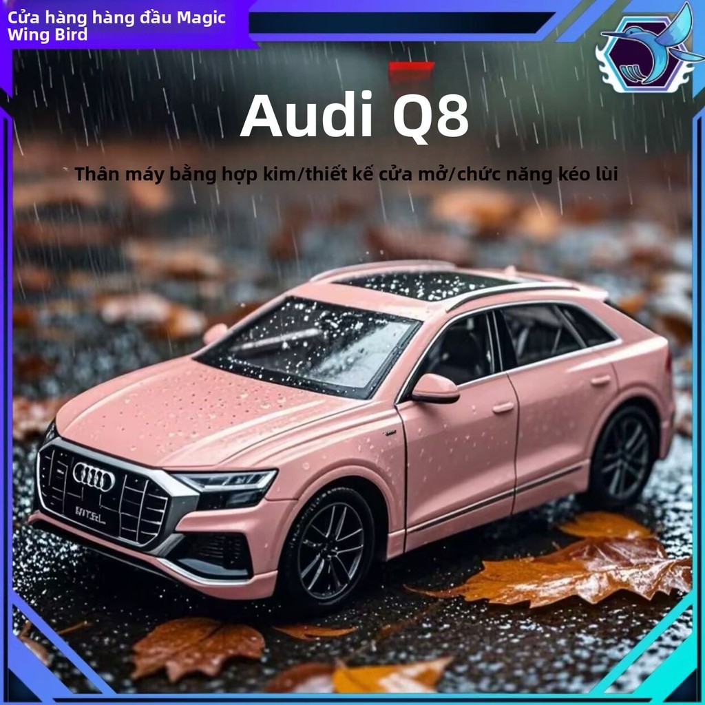 Mô phỏng hợp kim Audi hồng Q8Mô hình xe địa hình Bộ sưu tập mô hình xe Đồ trang trí xe cho quà sinh 