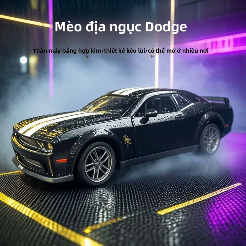 Mô hình xe Dodge Hellcat, xe đua thực tế, đồ trang trí sưu tập, mô hình Hellcat, quà tặng ngày Valen
