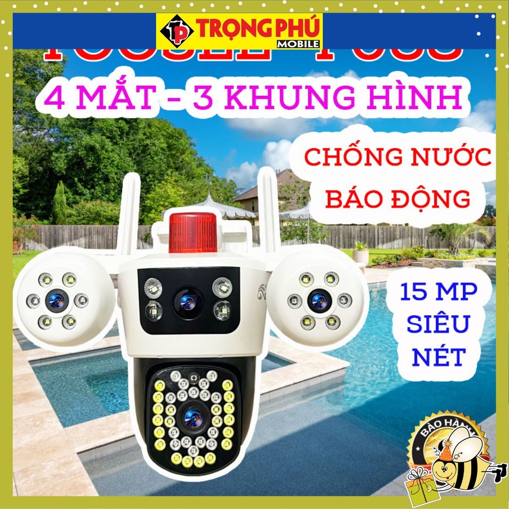 Camera Wifi 4 Mắt 3 Màn Hình Yoosee F068. 15MP - sale off