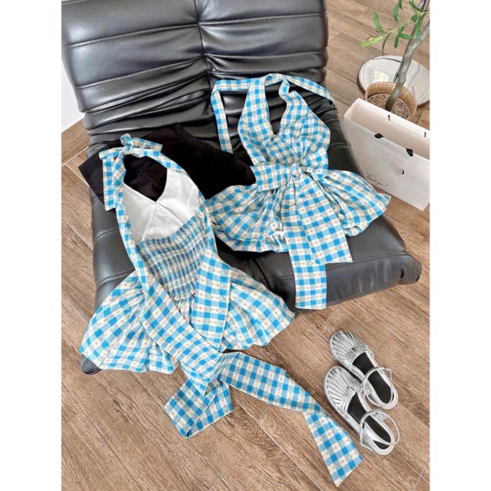 Yếm Nữ Xinh Xắn, Áo Yếm Kết Nơ Eo Mix Chân Váy Dáng Bí Sang Chảnh Hoàn Hảo Cho Ngày Đi Chơi Biển | BigBuy360 - bigbuy360.vn