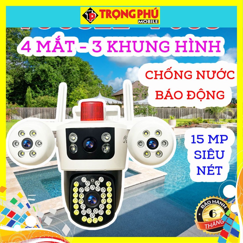 Camera Wifi 4 Mắt 3 Màn Hình Yoosee F068. 15MP - Trọng Phú mobile