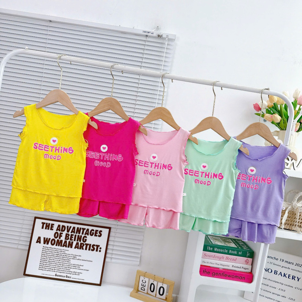 Bộ Đồ Ba Lỗ Thun Lạnh Dành Cho Bé Gái M4 – Thoáng Mát, Mềm Mại, Nhiều Màu Xinh | Khánh Băng Kids