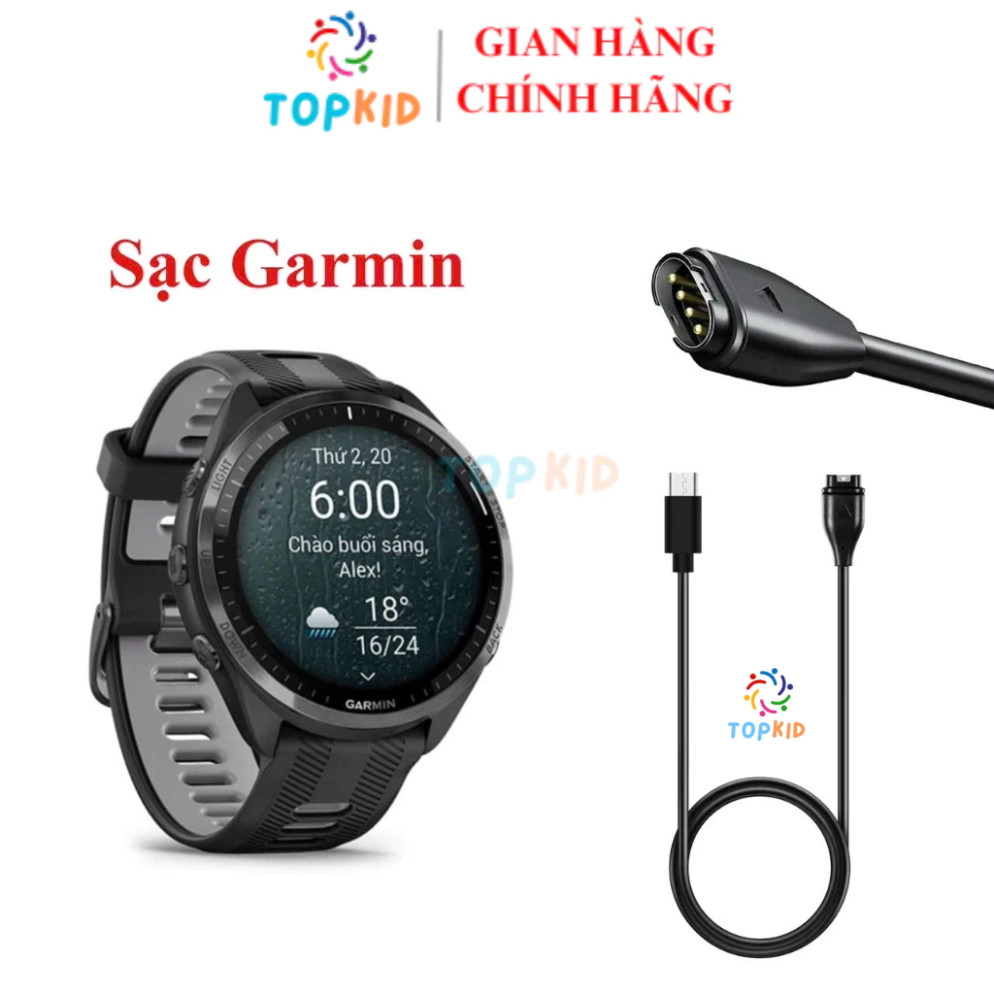 [Garmin] Cáp sạc chuyên dụng đồng hồ Garmin, Phụ kiện đồng hồ Garmin