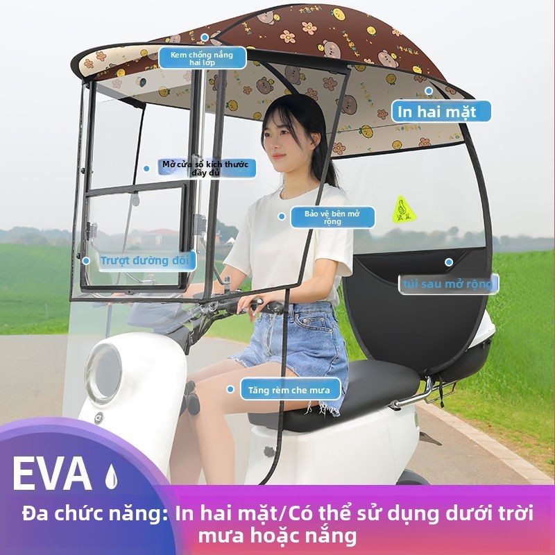 Ốp che mưa xe tay ga điện, ô che nắng xe đạp điện, ô xe máy, ốp che mưa xe tay ga điện mới, ốp che m