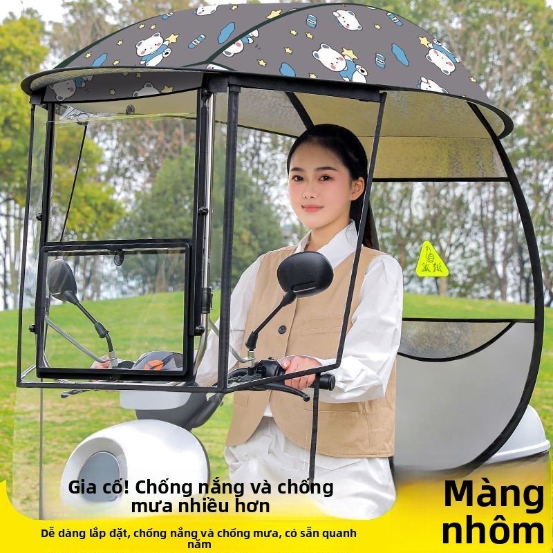Ô che nắng xe điện mới, ô che nắng xe máy, ô che nắng xe điện, ô che mưa, chắn mưa
