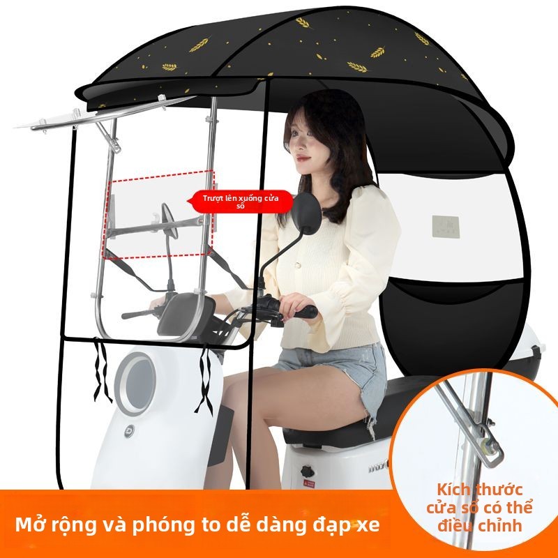 Ốp che mưa xe tay ga điện, che nắng xe đạp điện, ốp che mưa xe máy, mái che xe ba bánh, che nắng xe 