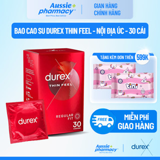 Bao cao su Durex Thin Feel siêu mỏng - Nội địa Úc - Hộp 30 cái [CHE TÊN SẢN PHẨM]