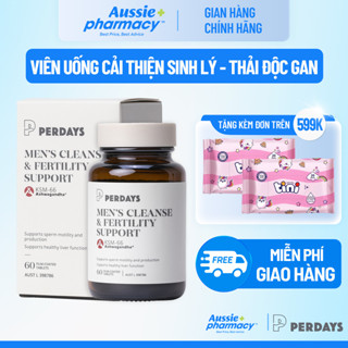 Viên Uống Hỗ Trợ Sinh Lực Nam - Detox Gan - PERDAYS Men's Cleanse & Fertility Support - Lọ 60 Viên