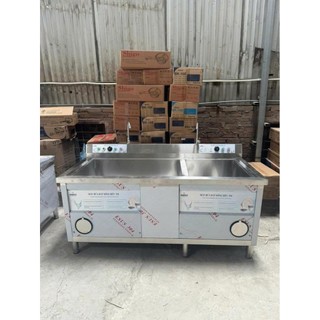 Máy Rửa Bát Đơn 1.5M Sóng Siêu Âm Công Nghiệp – Bồn Rửa 130×60×30cm Inox 304 Cao Cấp Inox 304 xin sò
