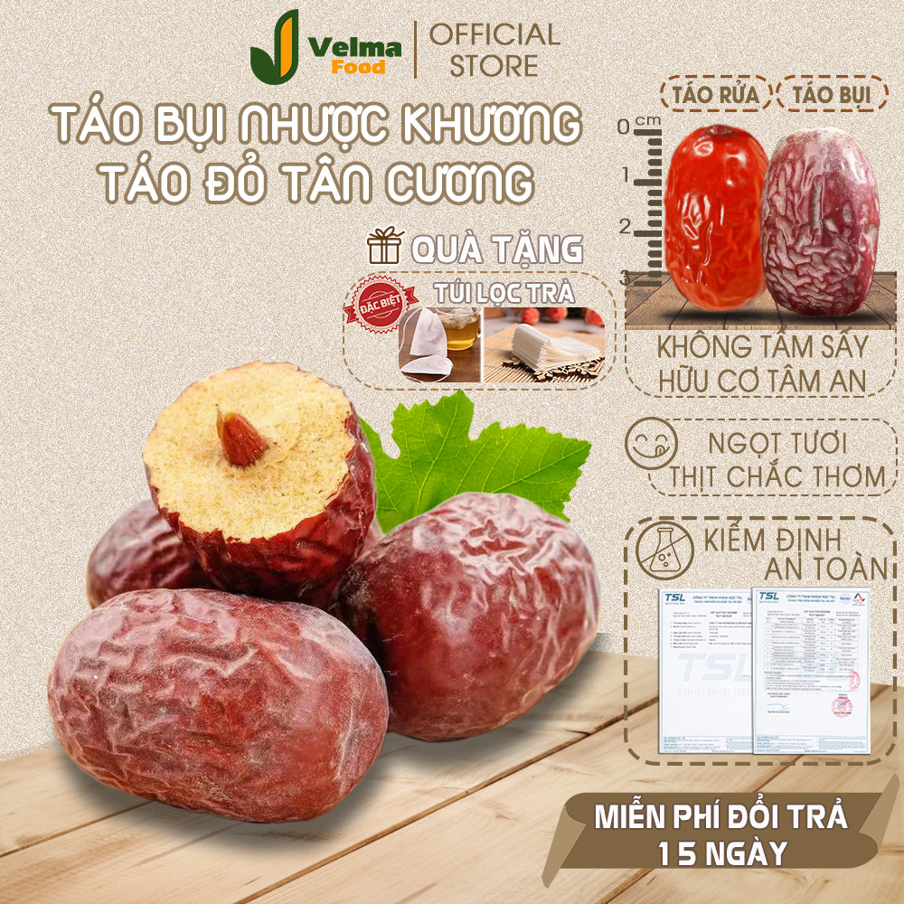 Táo Bụi Nhược Khương VELMA FOOD, Táo đỏ Tân Cương tự nhiên, thịt đặc chắc ngọt tươi