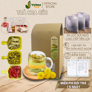 Trà hoa cúc Velma Food, Trà thảo mộc túi lọc sợi ngô cao cấp, nguyên liệu kiểm định an toàn