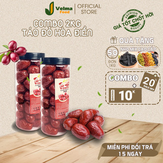 ( Combo 2kg ) Táo đỏ VELMA FOOD, 2 kg táo Hòa Điền Tân Cương Hảo Hạng thịt chắc dẻo thơm
