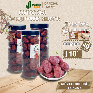 ( Combo 3kg ) Táo đỏ VELMA FOOD, 3kg Táo Bụi Nhược Khương organic không rửa sấy, hoàn toàn tự nhiên