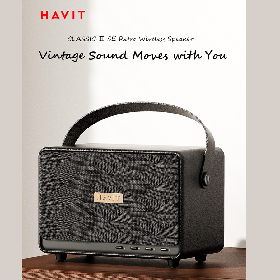 Loa Bluetooth HAVIT Classic II, BT 5.3, Công Suất 30W, Thiết Kế Retro, Âm Bass Sống Động, Nghe Đến 25H - Hàng Chính Hãng | BigBuy360 - bigbuy360.vn