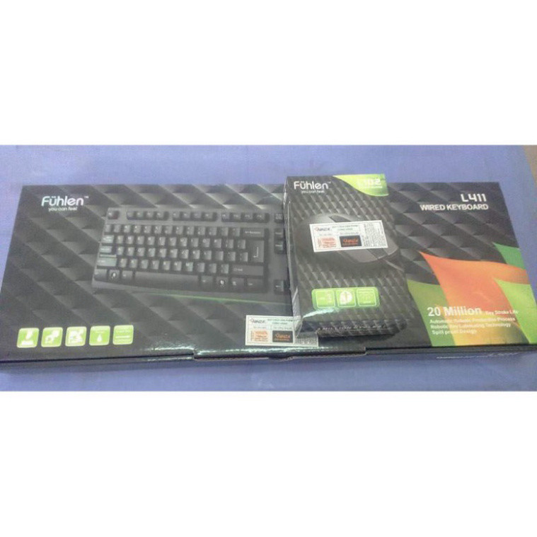 Xả kho Combo Phím + Chuột Fuhlen L411 / L102 đen giá sốc