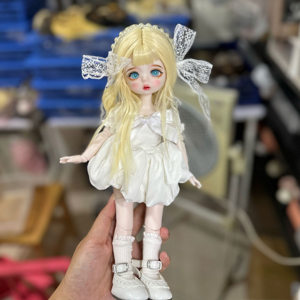 30Cm bjd Biến đổi màu cam6Điểm mjd Búp Bê3D Đồ chơi búp bê hóa trang cho bé gái Real Eyes, quà tặng 