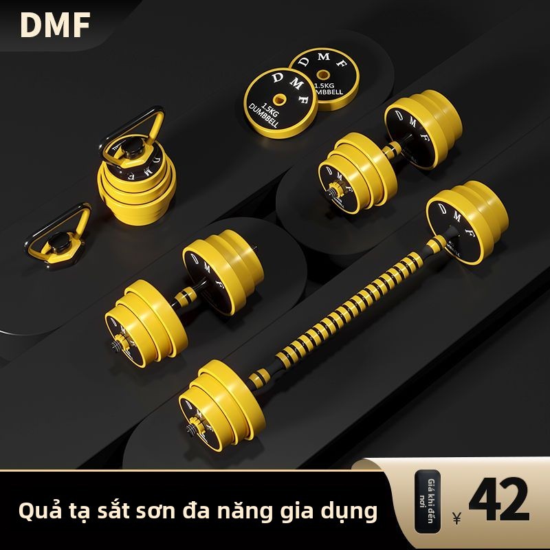 RJZF Bộ tạ tập thể dục, thiết bị thể dục bằng sắt phủ, tạ điều chỉnh cho nam, cặp tạ tại nhà, tạ cho