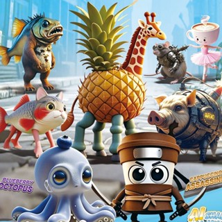  Tương thích với LEGO Nước ngoài AI Đồ chơi xếp hình Shanhaijing mô hình gỗ chiến tranh quái vật máy bay đầu lươn cho  