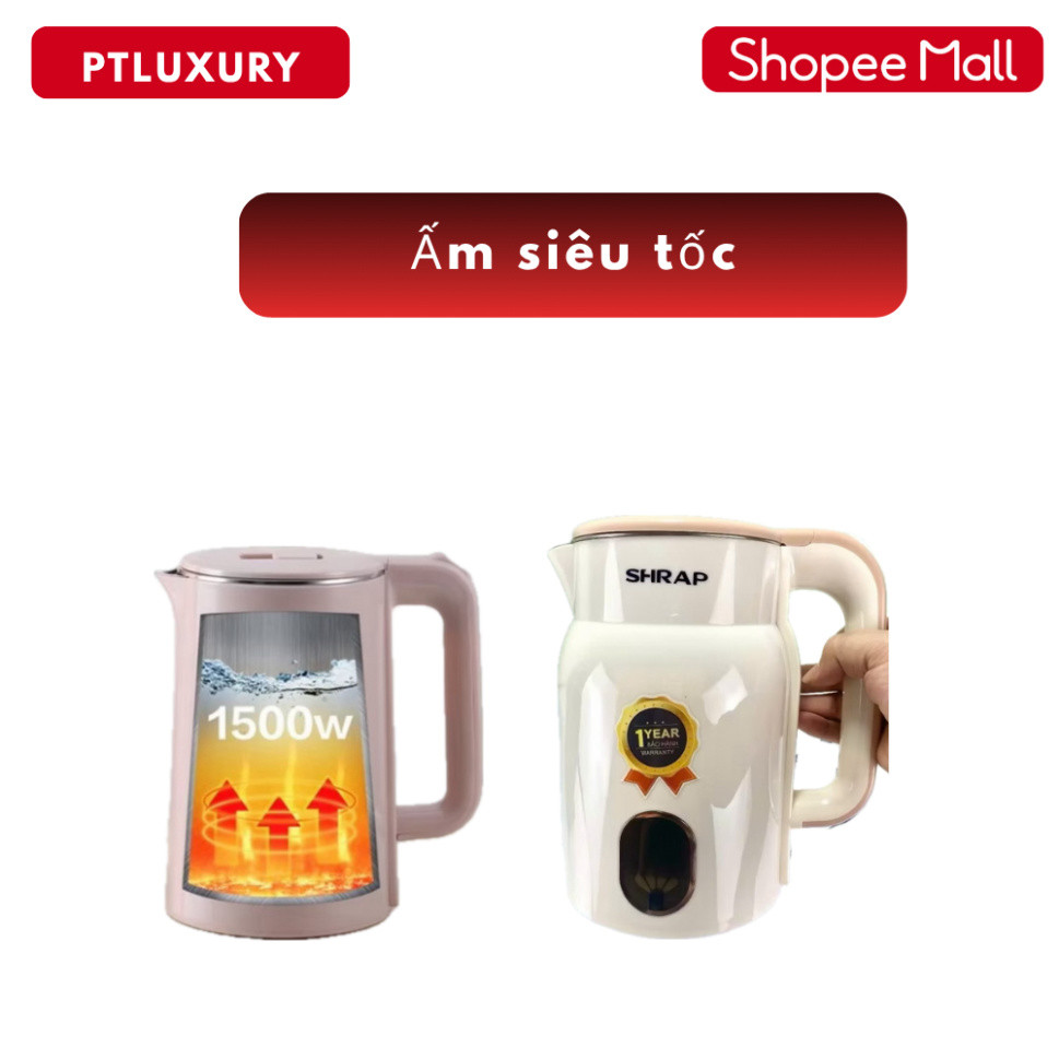 Ấm đun nước siêu tốc Sharp dung tích 3L công suất 1500w