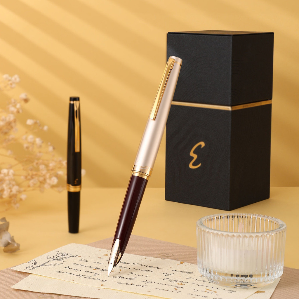 Nhật Bản PILOT Bách Lạc Elite 95s Bút máy Elite95Khắc Lại14K Hộp quà bút vàng di động có đầu vàng