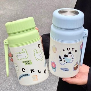  Bình Giữ Nhiệt Dung Tích 1000ml inox 316 Có Lõi Lọc Trà Quai Sách Tiện Lợi In Hoa Tiết Xinh Xỉu 