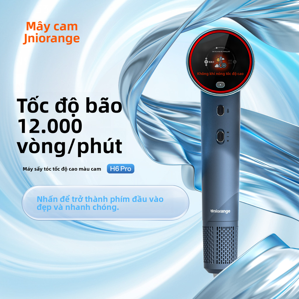 IBSU  Máy sấy tóc thông minh plasma mây cam tốc độ cao, chăm sóc tóc ion âm, sấy nhanh, công suất ca