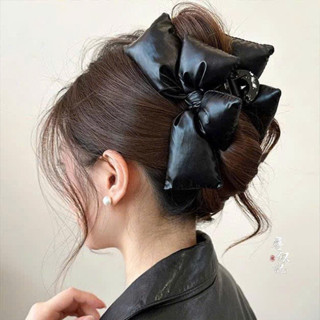 Kẹp Nơ Da Bông Lớn Ba Chiều Cao Cấp, Kẹp Càng Cua Đính Nơ Sang Chảnh Zichi KLNBONG08 a1