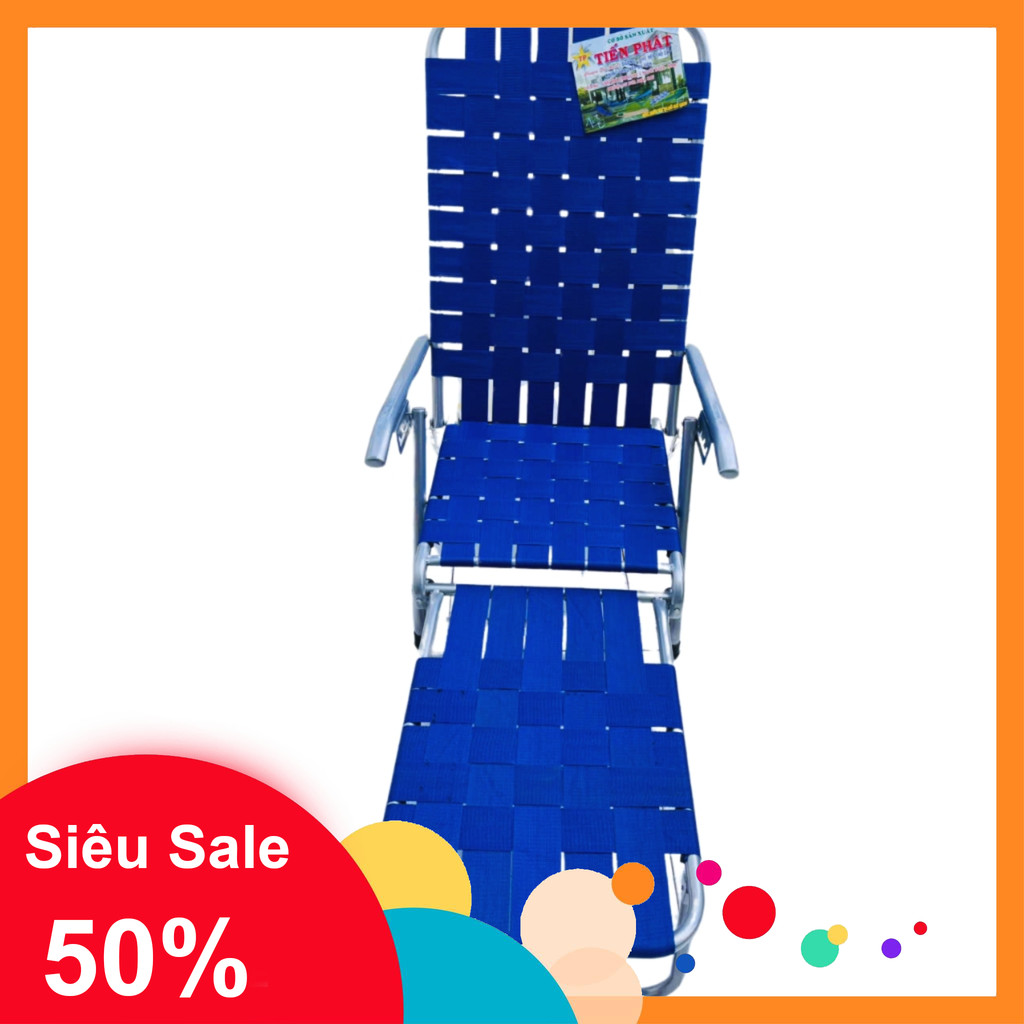 Ghế xếp bố dây bản to loại lớn  , ghế Bố Xếp Vải Bố Sơn Bạc cao cấp