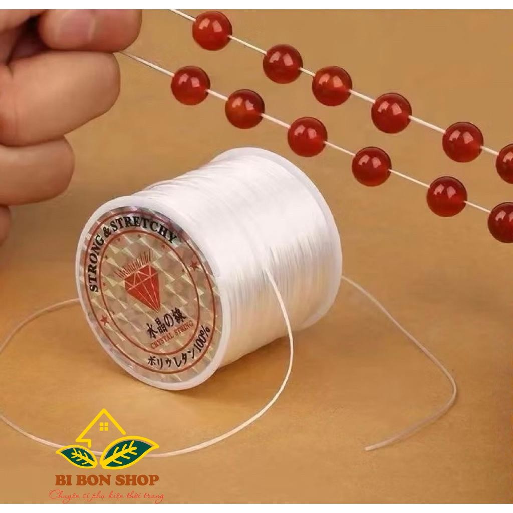 Dây chun, cước lụa co giãn xâu vòng đá (Loại siêu BỀN) Dây xâu vòng tay chuỗi hạt đá