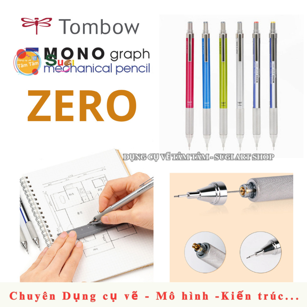 [ Gò Vấp ]  [ Tâm Tâm ] Bút chì bấm cơ khí Tombow Mono graph zero 0.3 - Bút chì kim cơ khí Tombow DP