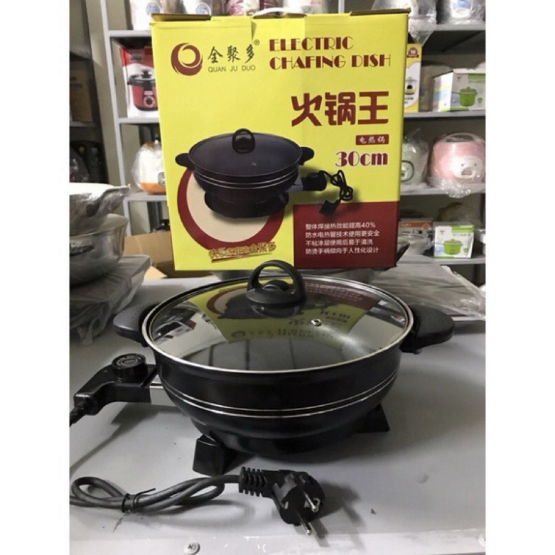 Nồi Lẩu Điện Đa Năng Xào, Rán, Nấu Lẩu An Toàn Với 26cm, 28cm, 30cm ( BH 12 Tháng )