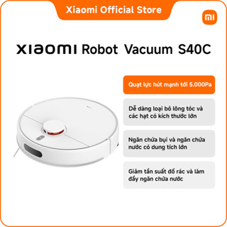  Robot hút bụi Xiaomi S40C|Quạt lực hút mạnh tới 5.000Pa|Dễ dàng loại bỏ lông tóc và các hạt có kích thước lớn 