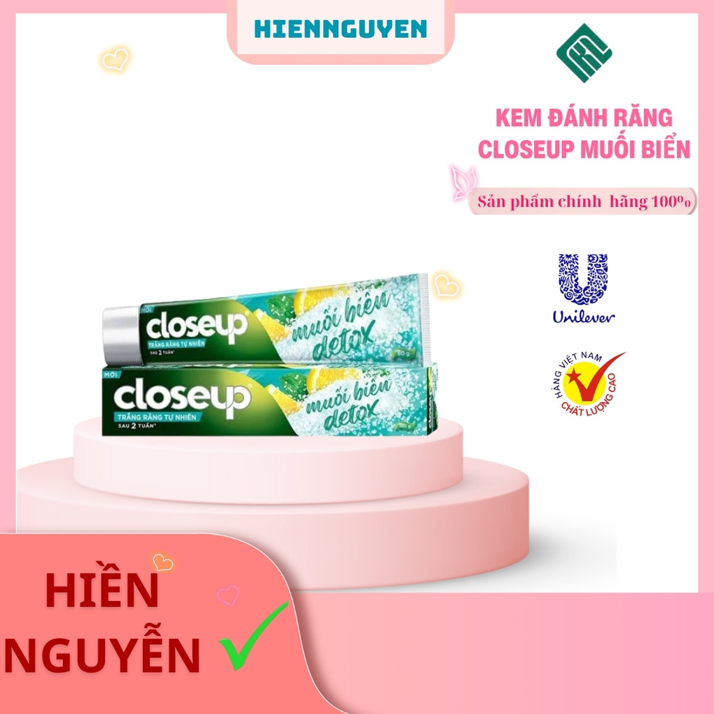 Kem đánh răng Closeup detox muối biển 230g