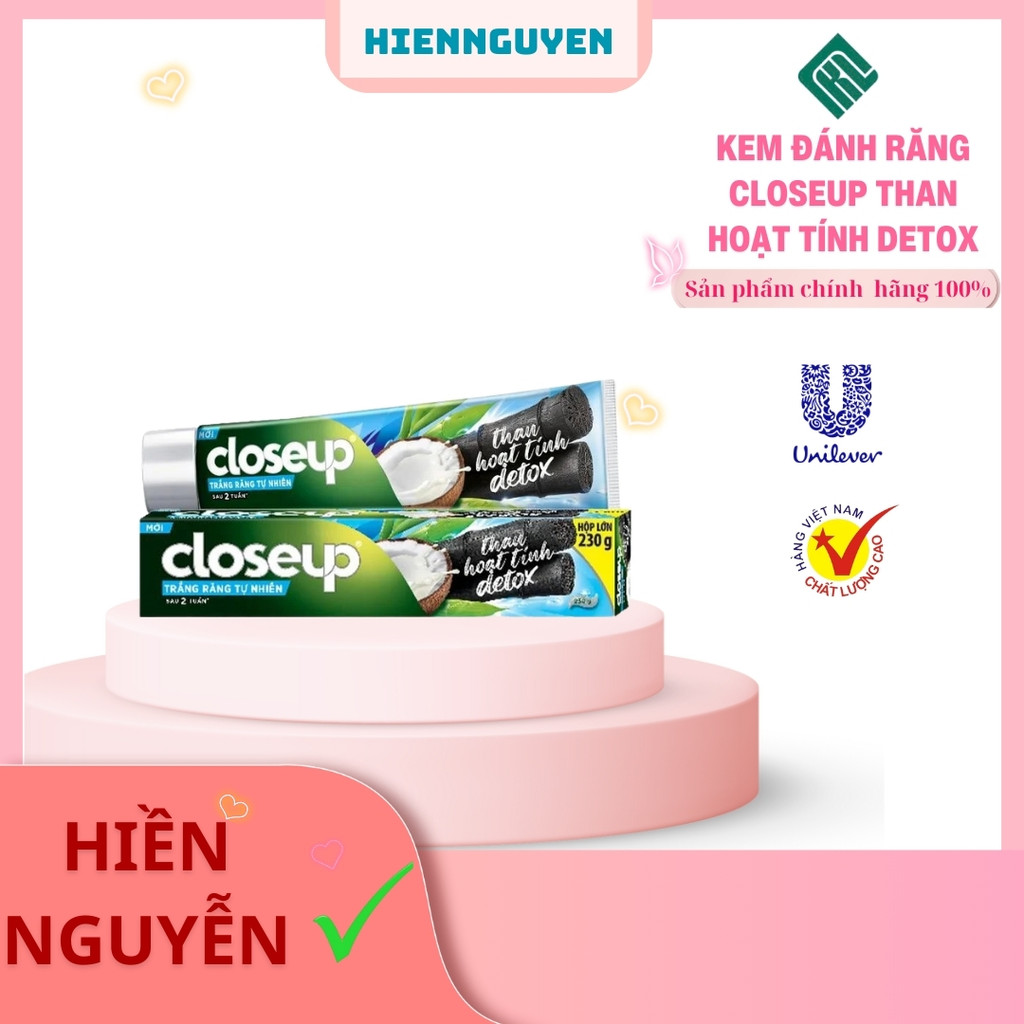 Kem đánh răng Closeup than hoạt tính Detox 230G