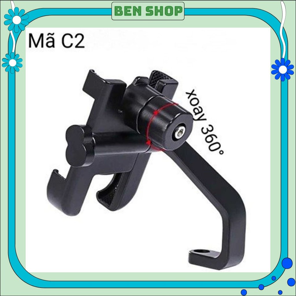 Giá Đỡ - Kẹp Điện Thoại Gắn Xe Máy C2 Chống Cướp, Chống Rung Cực Chắc Chắn