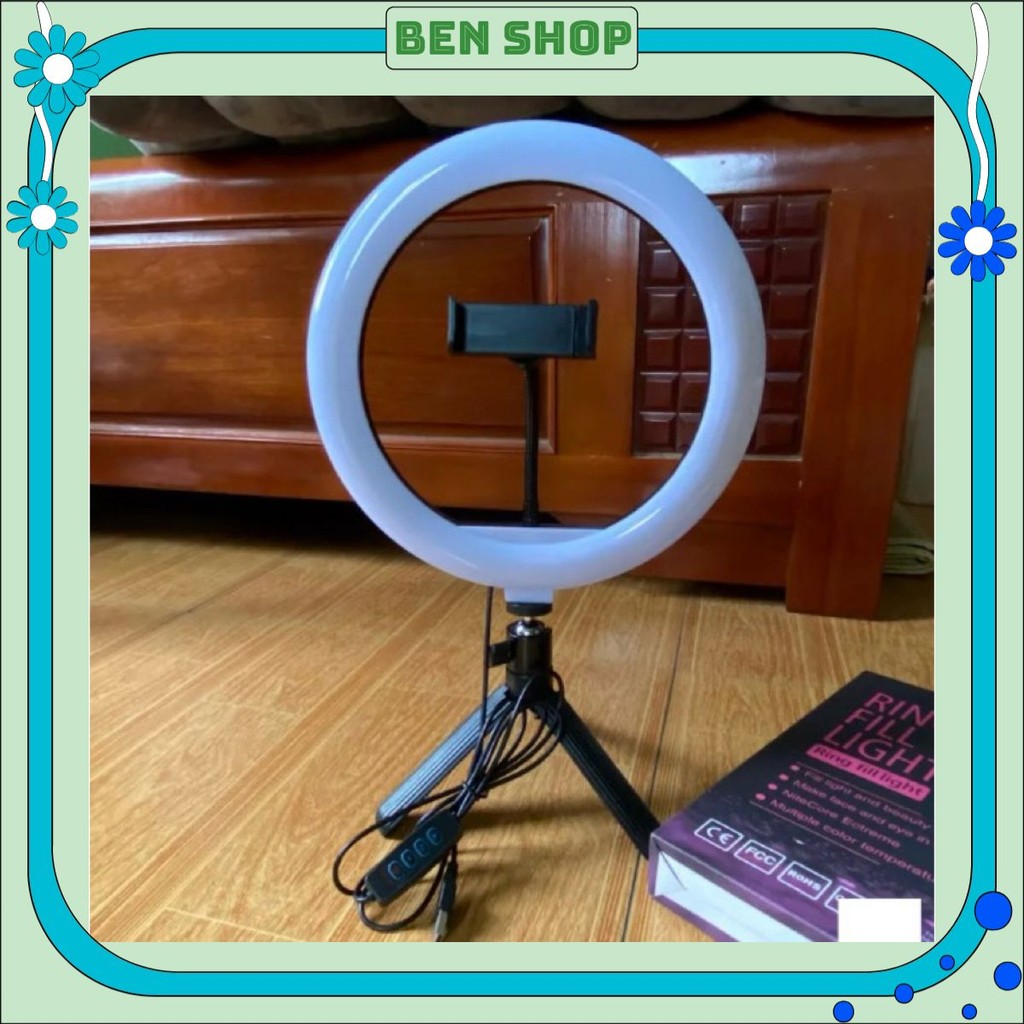Đèn Livestream Size 26cm Để Bàn, Make Up Trang Điểm, Chụp Ảnh Sản Phẩm- Bảo Hành 12 tháng