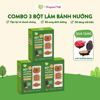 Combo 3 hộp bột làm bánh nướng Mămmy làm bữa phụ cho bé bổ sung Canxi, Vitamin A,D hỗ trợ phát triển toàn diện