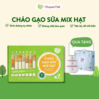 Cháo ăn dặm cho bé Mămmy gạo sữa mix hạt nấu cháo bổ sung dinh dưỡng cho bé từ 8 tháng,7 gói x 50g