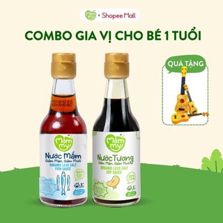 Gia vị ăn dặm cho bé Mămmy nước tương, nước mắm giảm mặn giảm muối cho bé từ 1 tuổi giúp bé ăn ngon