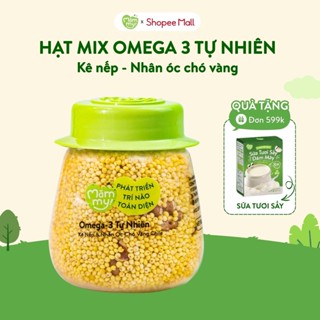 Hạt mix Mămmy bổ sung omega-3 tự nhiên cho bé ăn dặm trên 6 tháng, kê nếp và nhân hạt óc chó vàng chile, hũ 135g